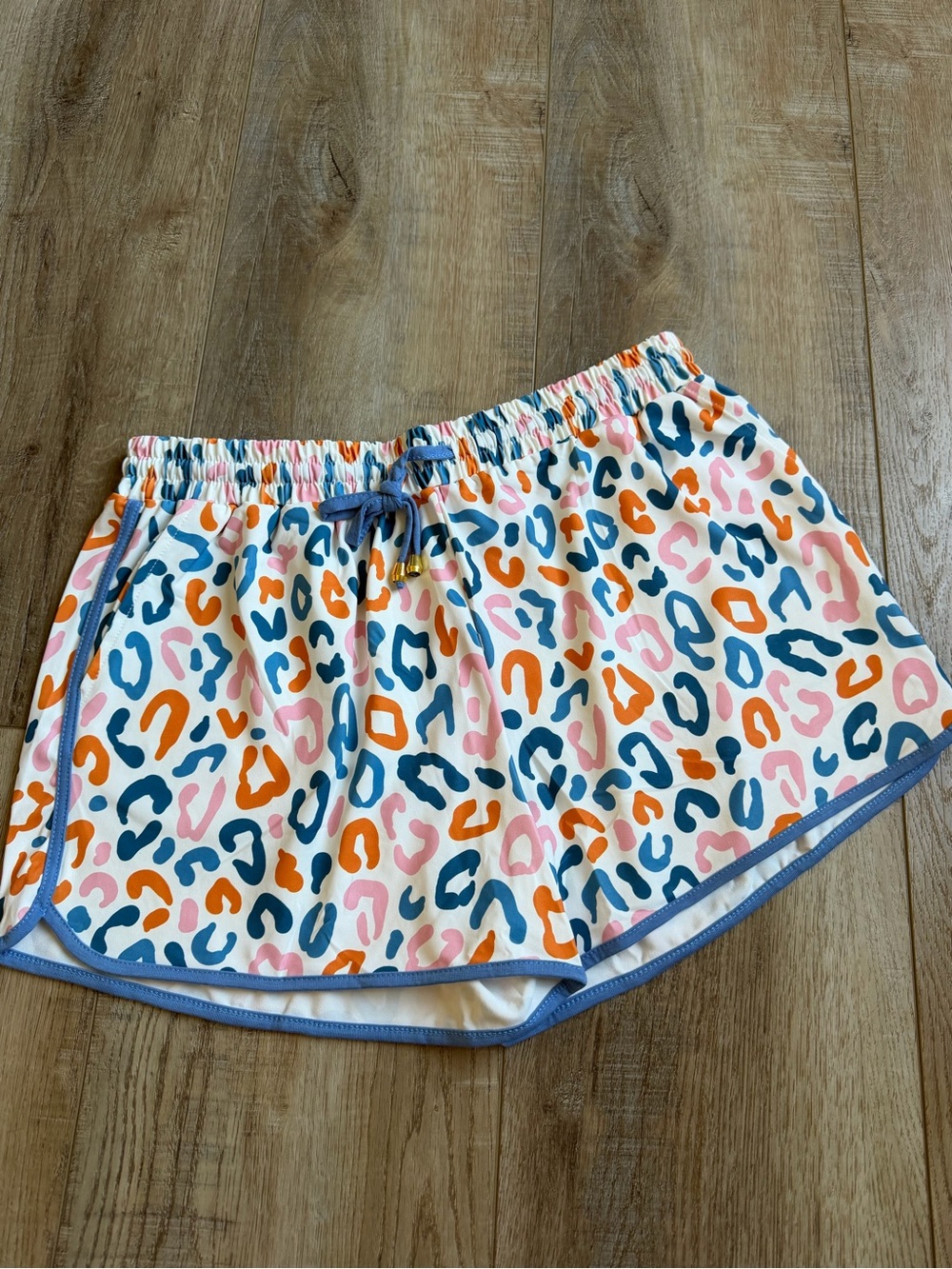 Jess Lea Colorful Leopard Print Athletic Shorts XL